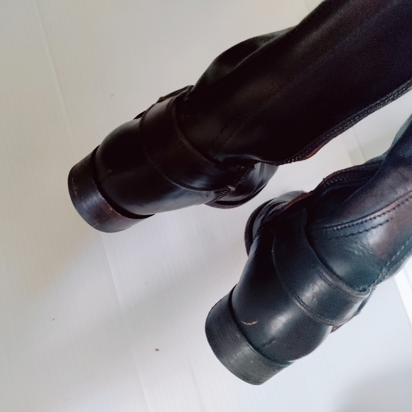 Frye Veronica Harness Tall Brown Leather Riding Boots Women’s Sze 7– Equestrian - Picture 10 of 15